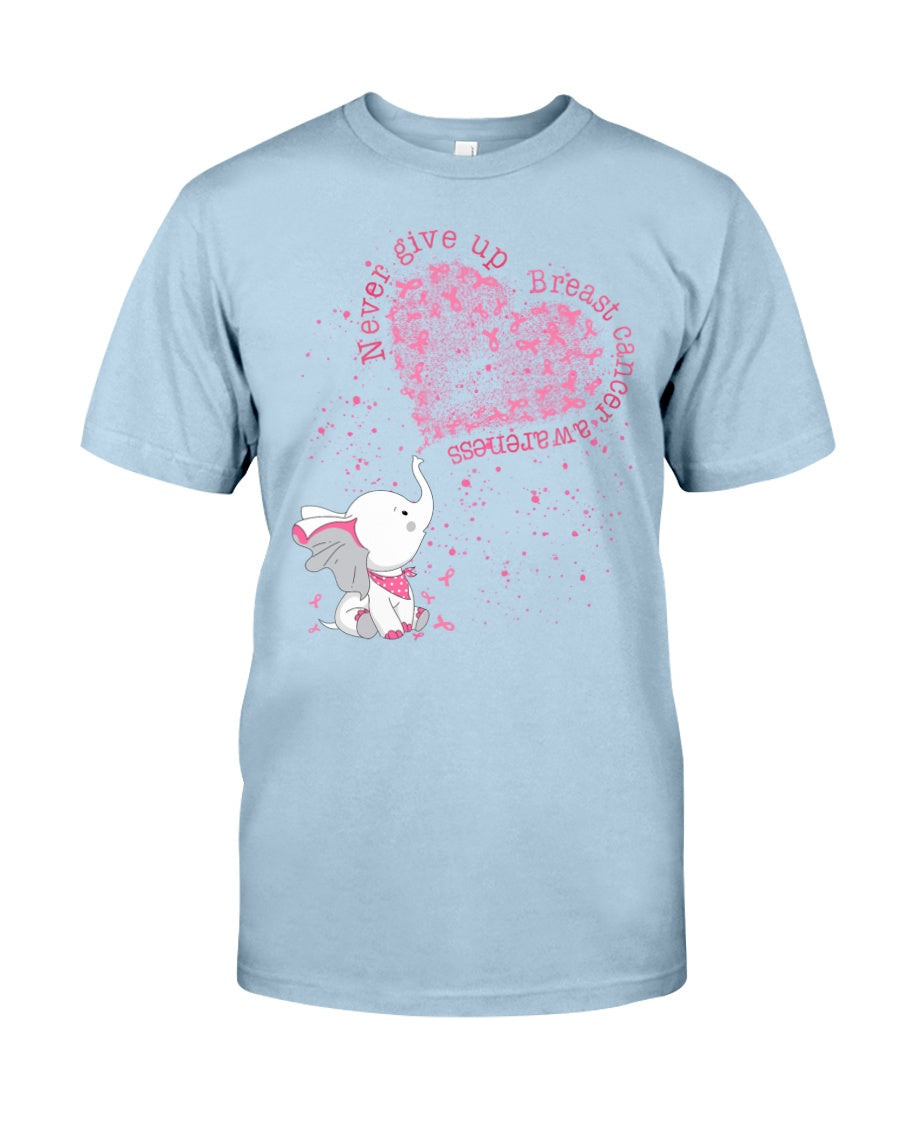 Niemals aufgeben – T-Shirt und Hoodie zur Sensibilisierung für Brustkrebs 0822
