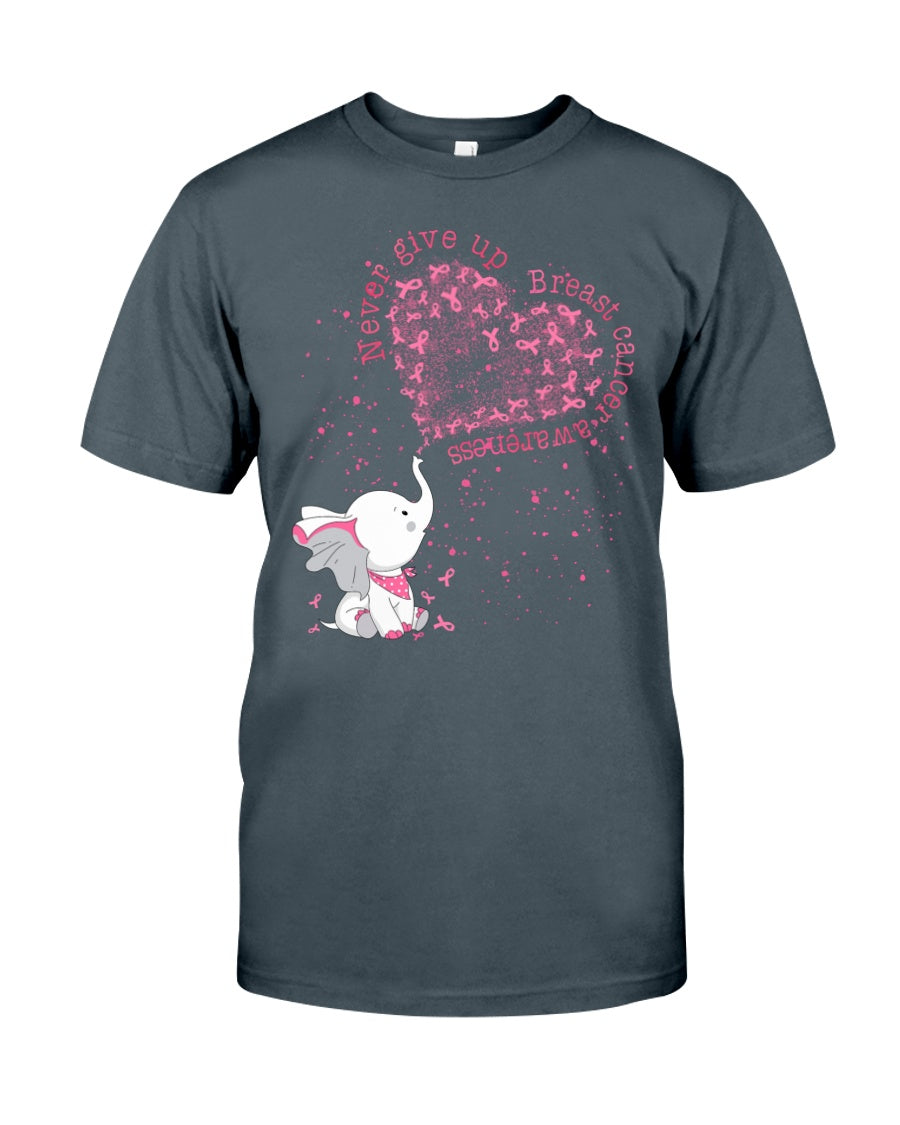 Niemals aufgeben – T-Shirt und Hoodie zur Sensibilisierung für Brustkrebs 0822