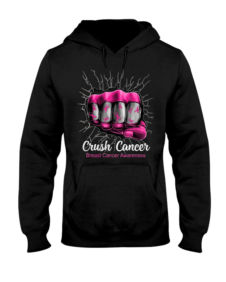 Écrasez le cancer - T-shirt et sweat à capuche de sensibilisation au cancer du sein 0822