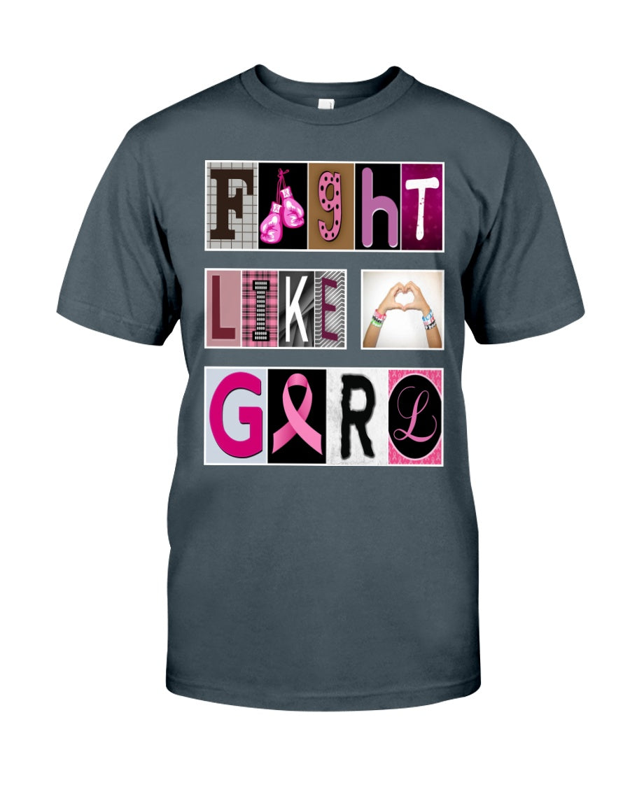 Fight Like A Girl - Breast Cancer Awareness T-shirt and Hoodie 0822
