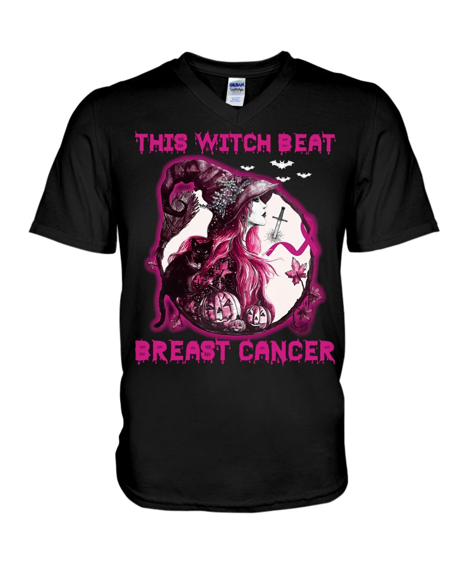 This Witch Beat Breast Cancer - Breast Cancer Awareness T-shirt and Hoodie 0822