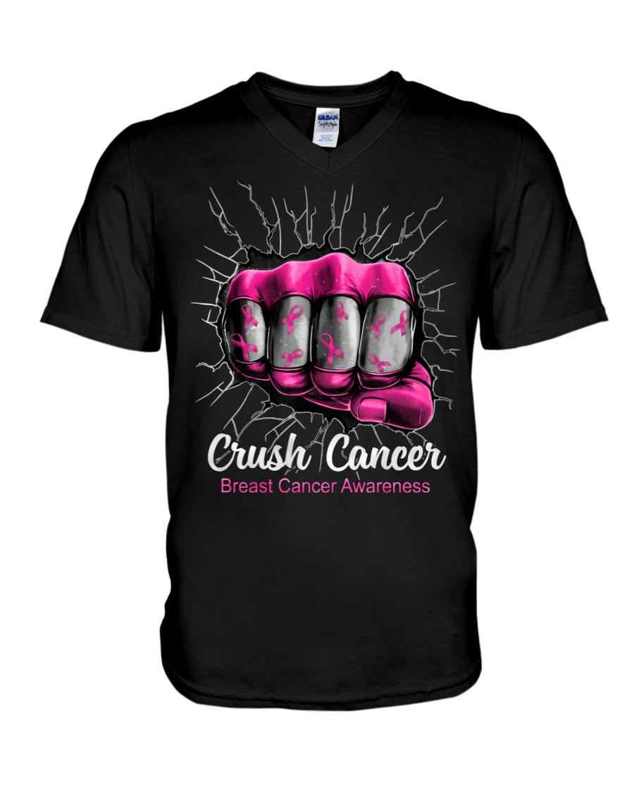 Écrasez le cancer - T-shirt et sweat à capuche de sensibilisation au cancer du sein 0822