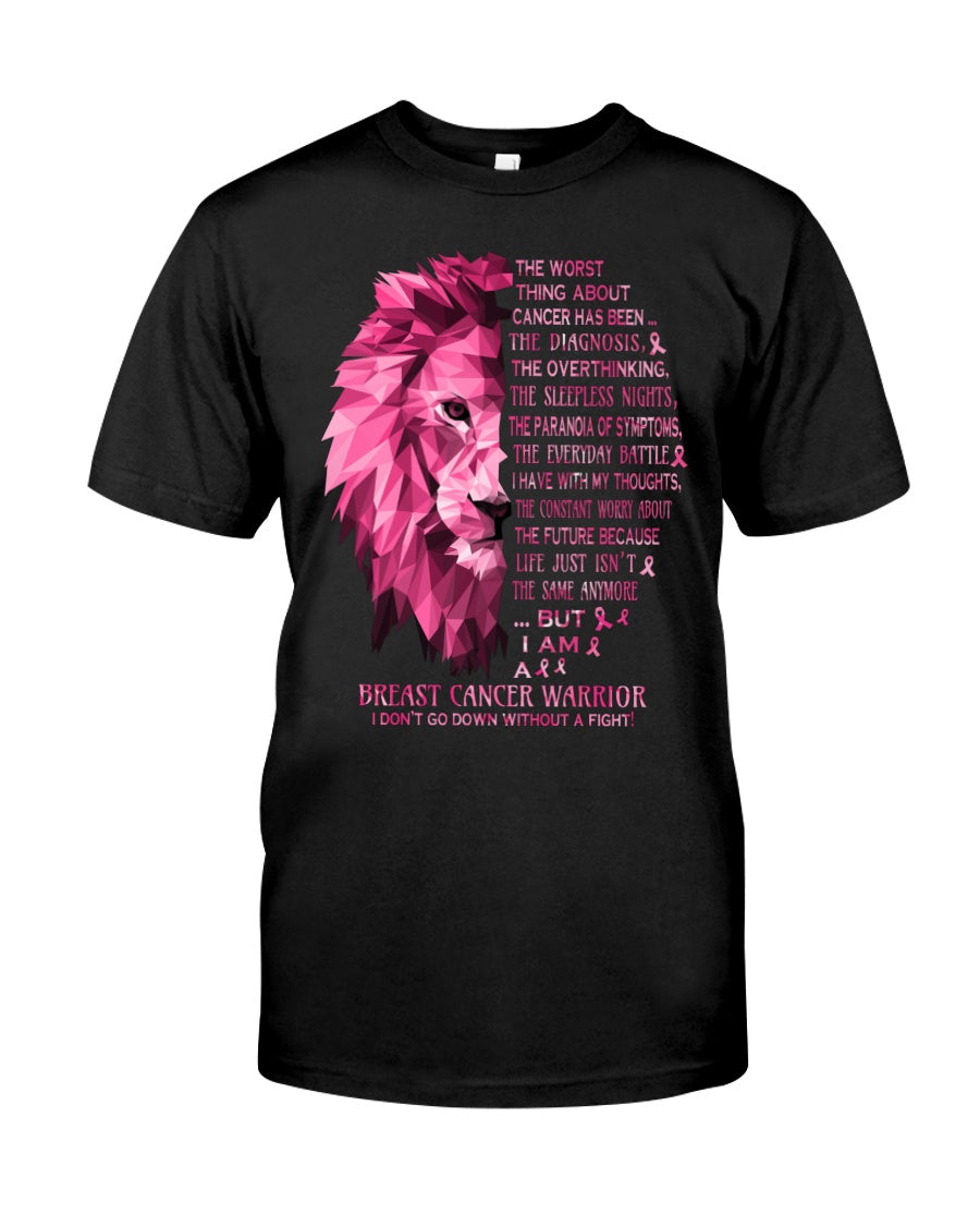 Lion Breast Cancer Warrior - Breast Cancer Awareness T-shirt and Hoodie 0822