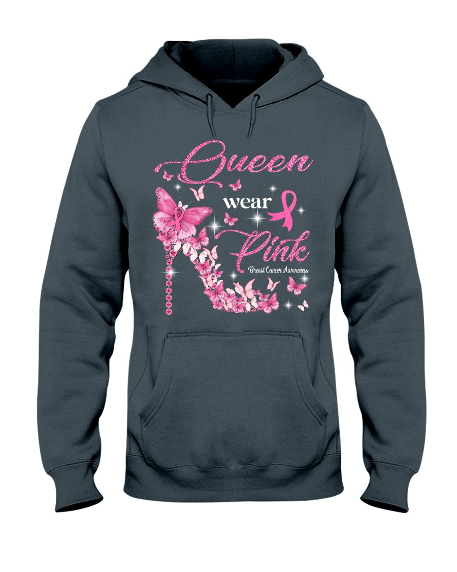 Queen Wear Pink - T-shirt et sweat à capuche de sensibilisation au cancer du sein 0822