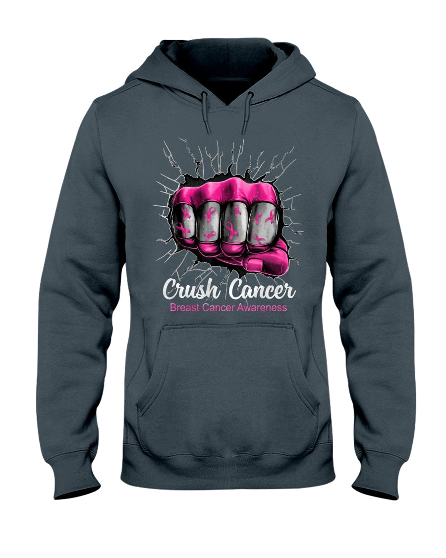 Écrasez le cancer - T-shirt et sweat à capuche de sensibilisation au cancer du sein 0822