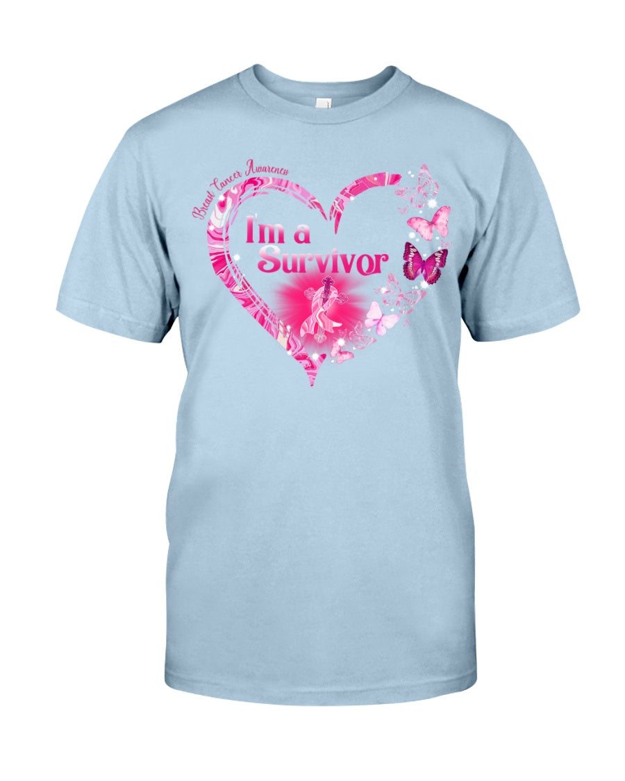 Ich bin eine Überlebende – T-Shirt und Hoodie zur Sensibilisierung für Brustkrebs 0822