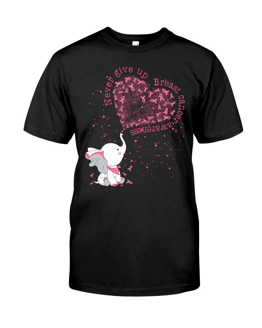 Niemals aufgeben – T-Shirt und Hoodie zur Sensibilisierung für Brustkrebs 0822