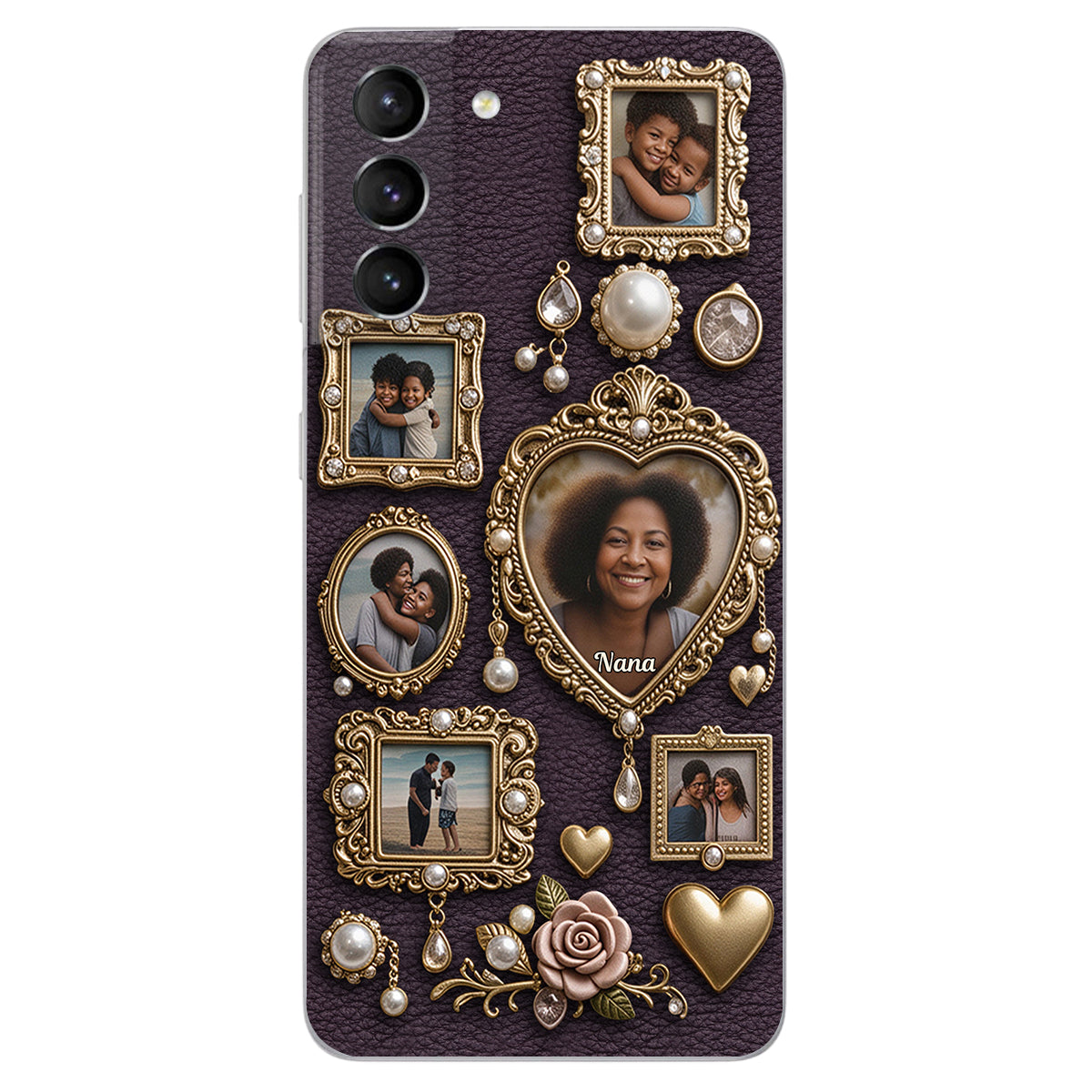 Grandma's Cute Little Museum - Personalized Grandma Leather Phone Case