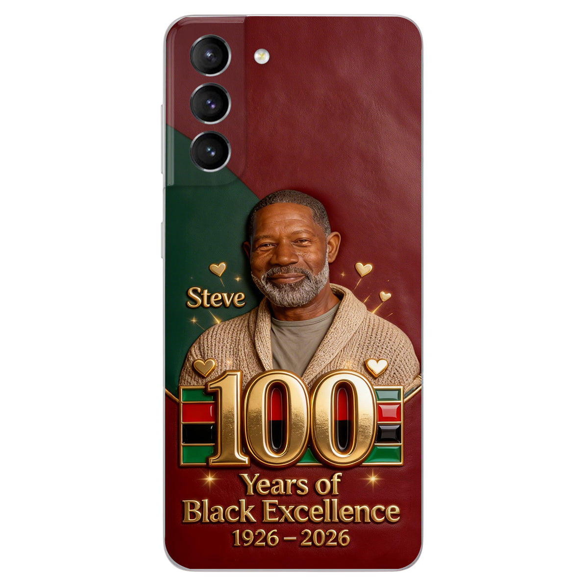 100 Years Of Black Excellence - Personalized African American Leather Phone Case