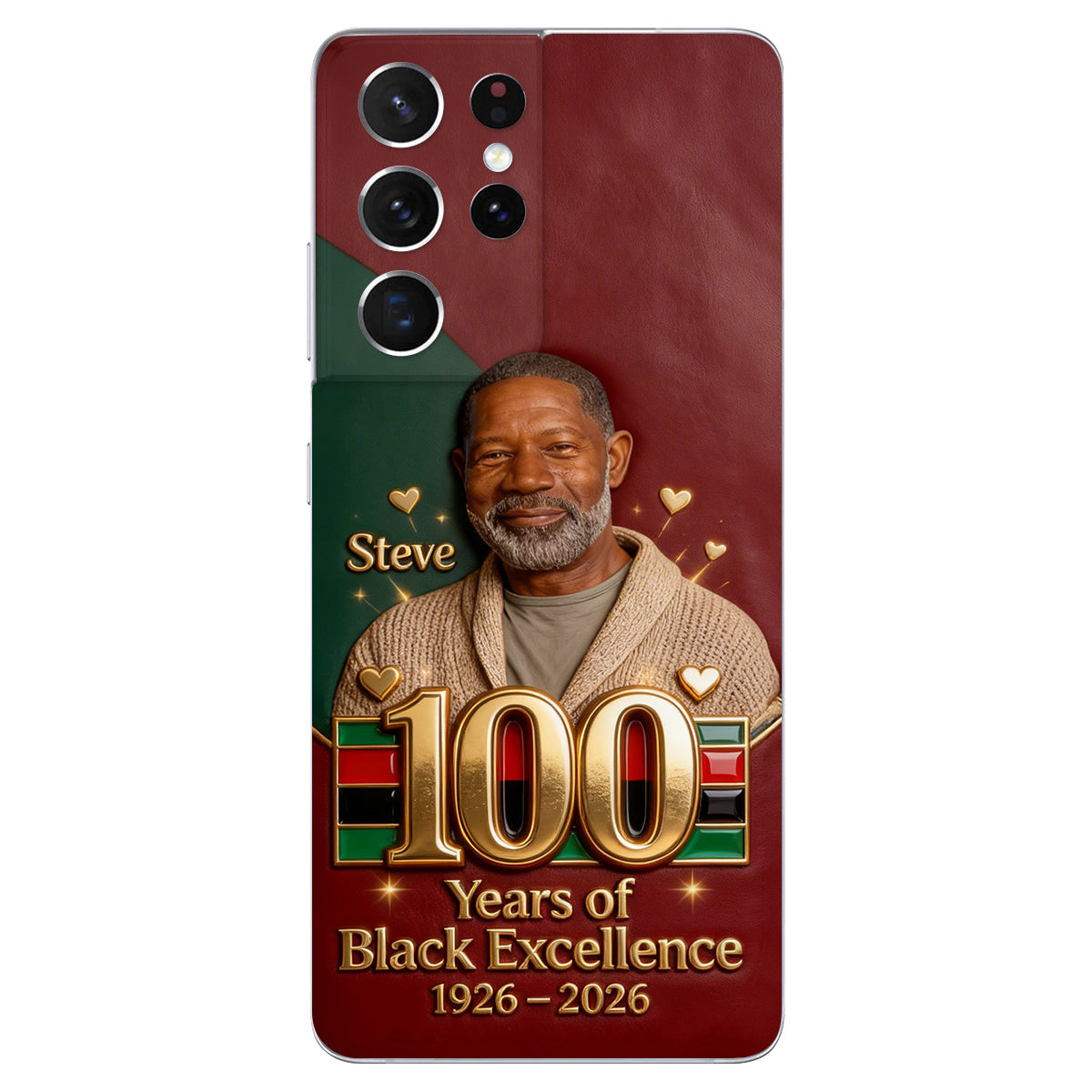 100 Years Of Black Excellence - Personalized African American Leather Phone Case