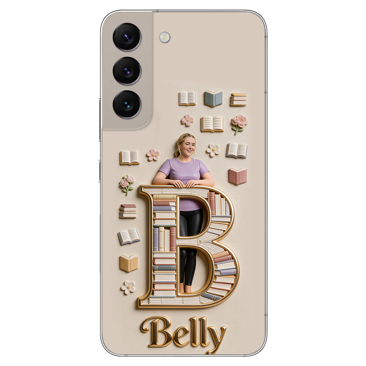 Book Lovers Gift - Personalized Book 3D Embossed Leather Phone Case