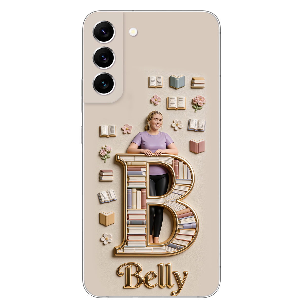 Book Lovers Gift - Personalized Book 3D Embossed Leather Phone Case