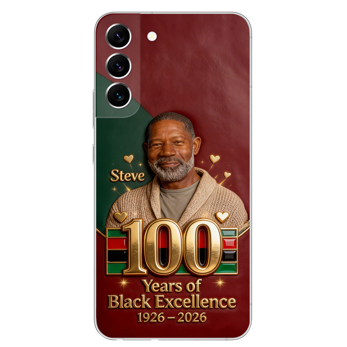 100 Years Of Black Excellence - Personalized African American Leather Phone Case