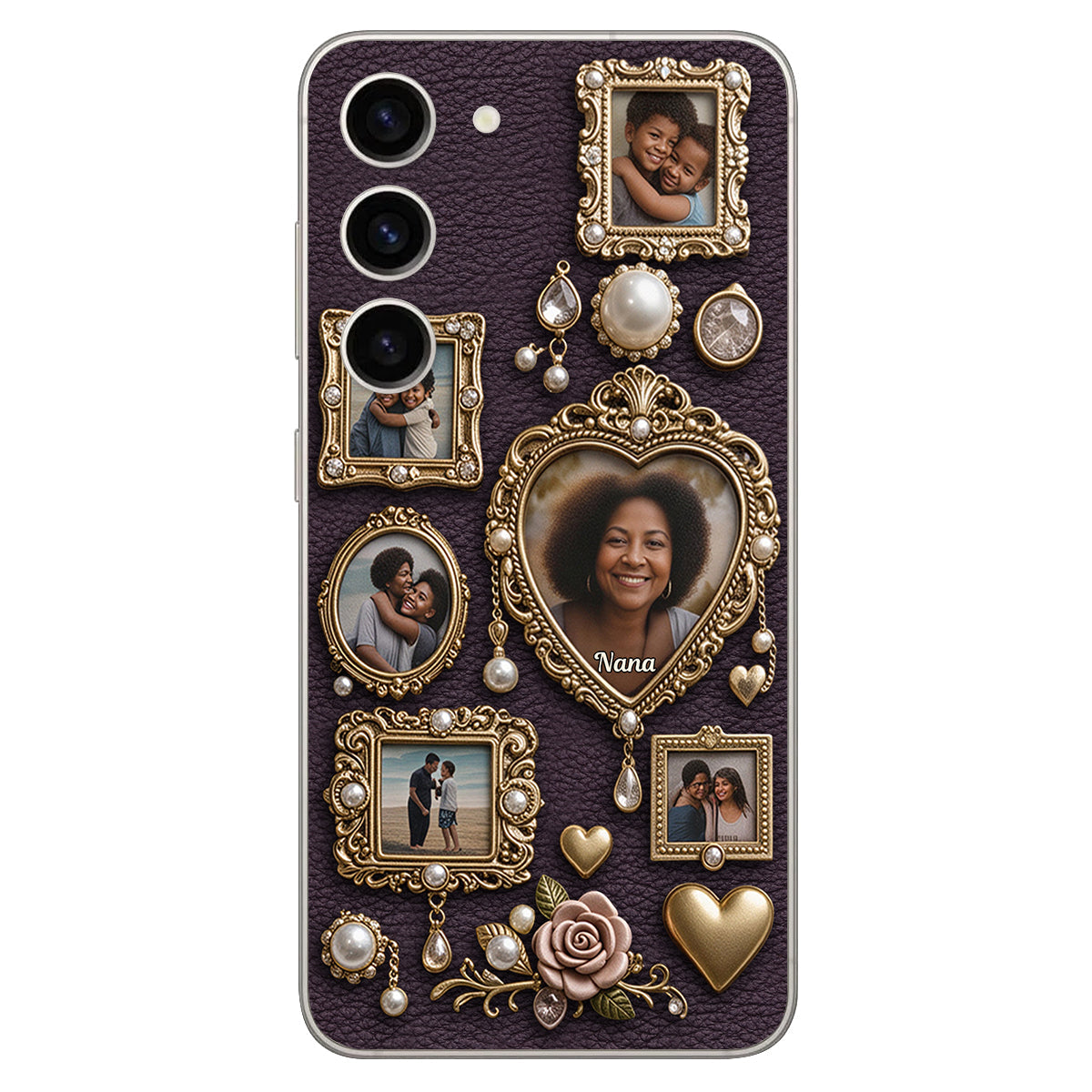 Grandma's Cute Little Museum - Personalized Grandma Leather Phone Case