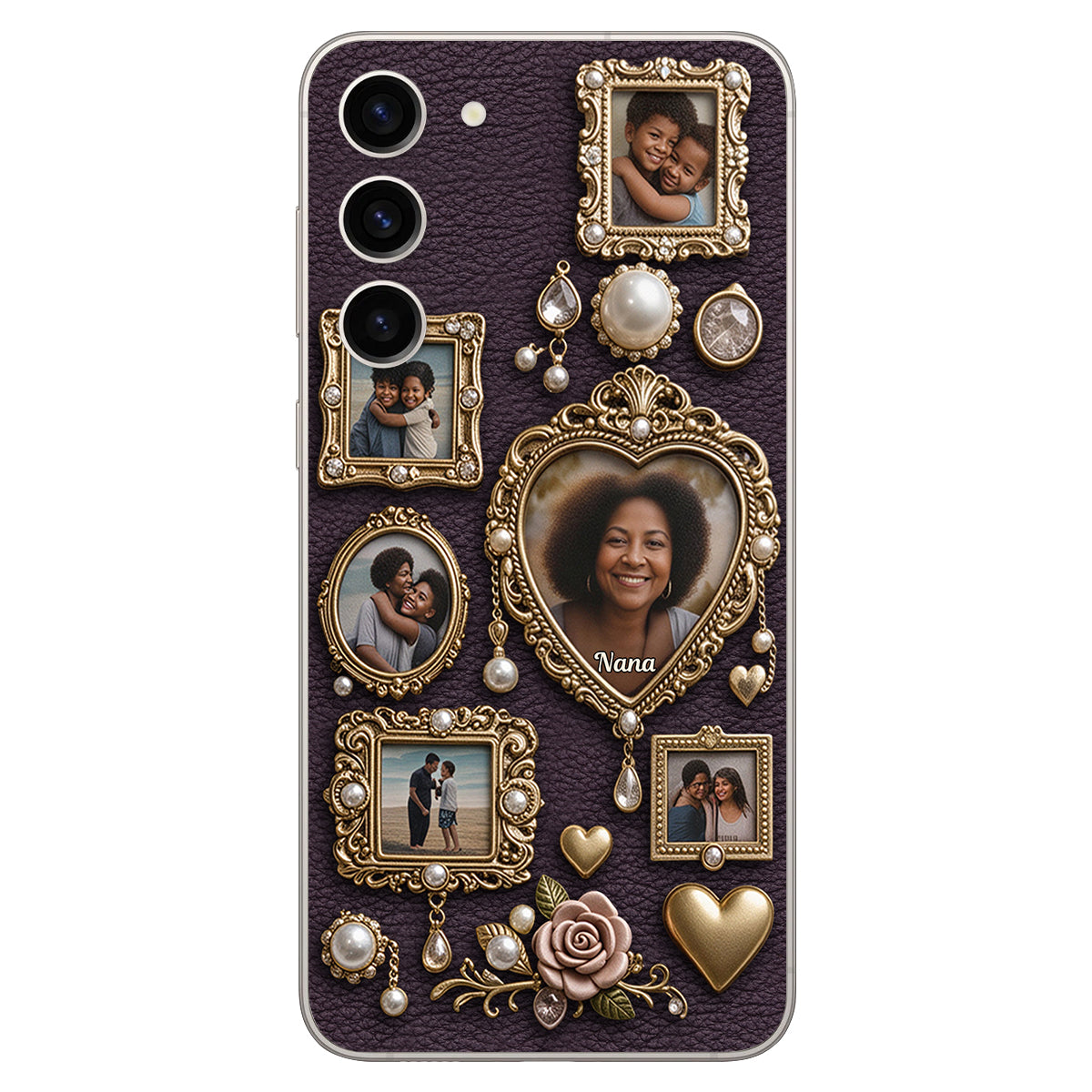 Grandma's Cute Little Museum - Personalized Grandma Leather Phone Case