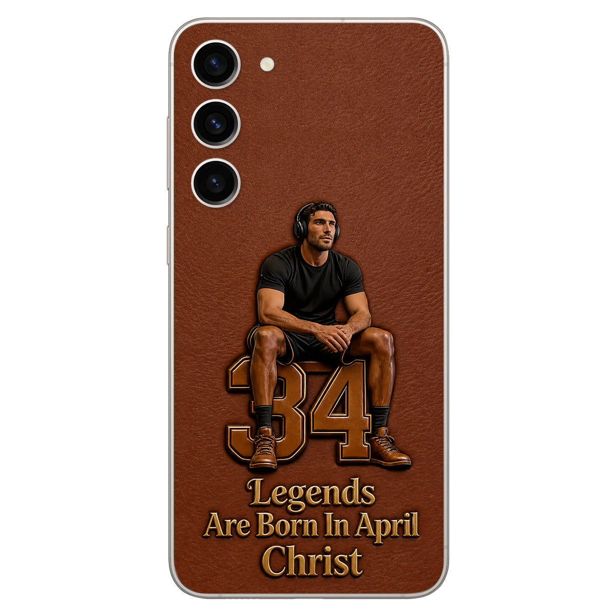 Happy Birthday Legends - Personalized Birthday 3D Embossed Leather Phone Case