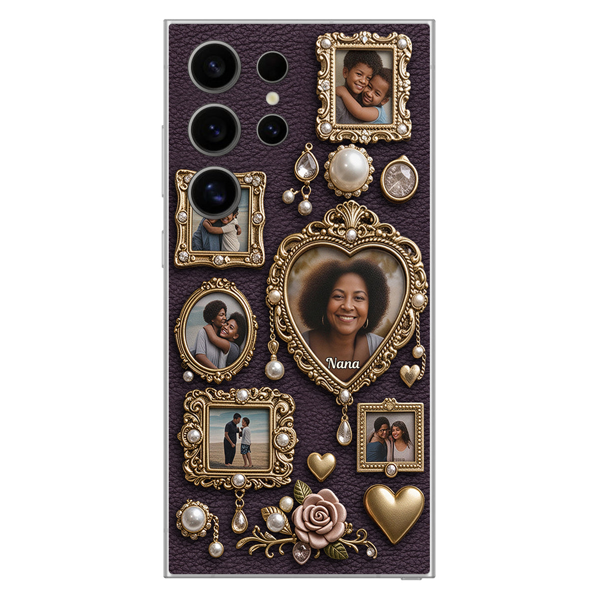 Grandma's Cute Little Museum - Personalized Grandma Leather Phone Case