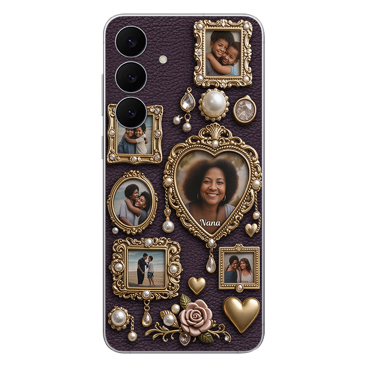 Grandma's Cute Little Museum - Personalized Grandma Leather Phone Case