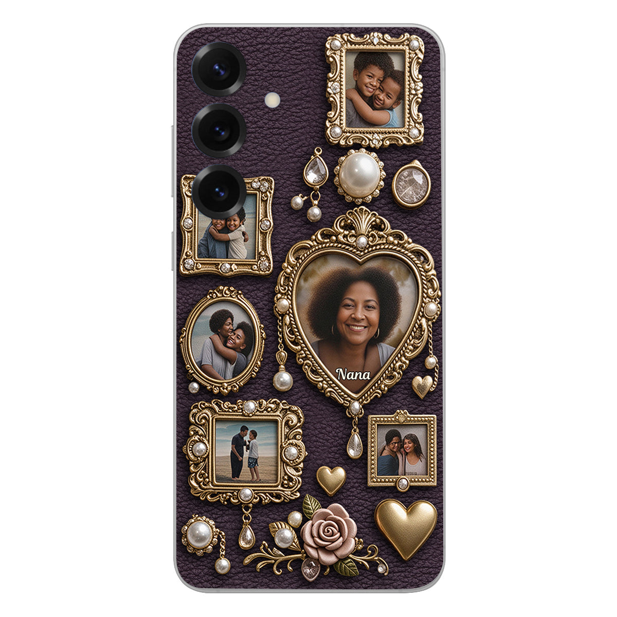 Grandma's Cute Little Museum - Personalized Grandma Leather Phone Case