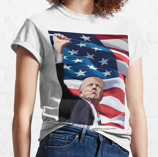 T-shirt « Never Surrender », T-shirt « Fight For America », T-shirt et sweat à capuche « Rallye 2024 »