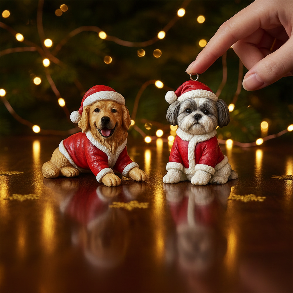 Furry And Bright - Personalized Dog Custom Made 3D Minifigure Ornament