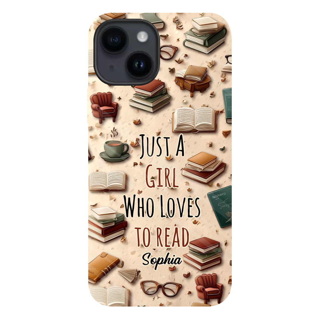 Just a Girl who Loves to Read - Personalized Book Full Print Phone Case