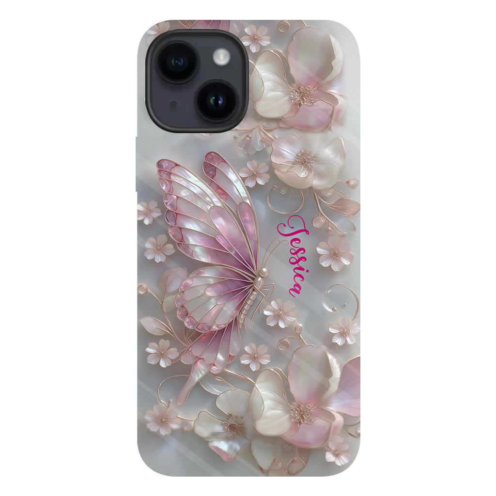 Coque de téléphone personnalisée avec motif papillons « J’adore les papillons »