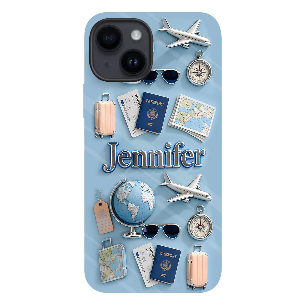 Just A Girl Who Loves Travelings - Personalized Travelling Full Print Phone Case