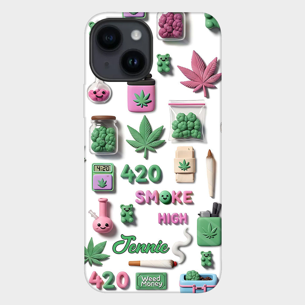 Stoner Chic – Personalisierte Handyhülle mit Weed-Motiv