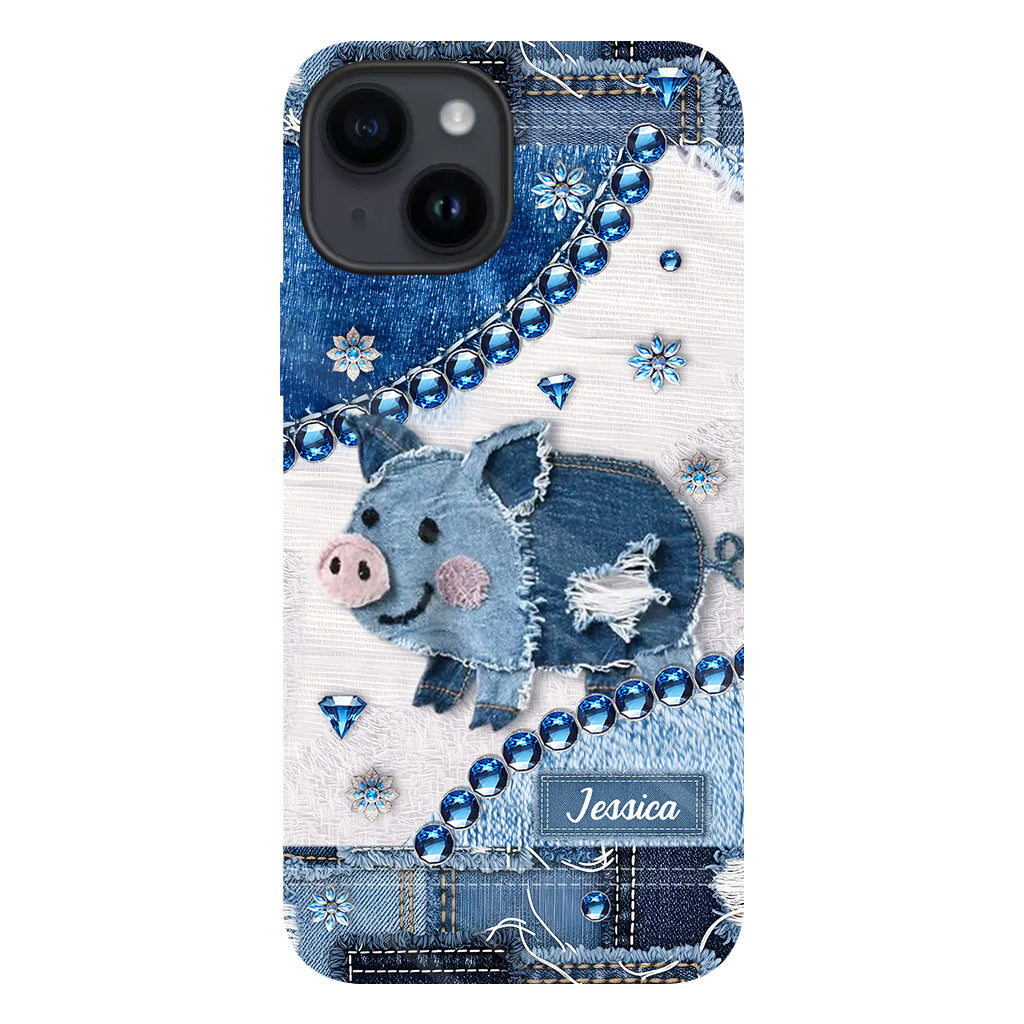 Coque de téléphone personnalisée pour amoureux des cochons - Cochon mignon - Impression intégrale