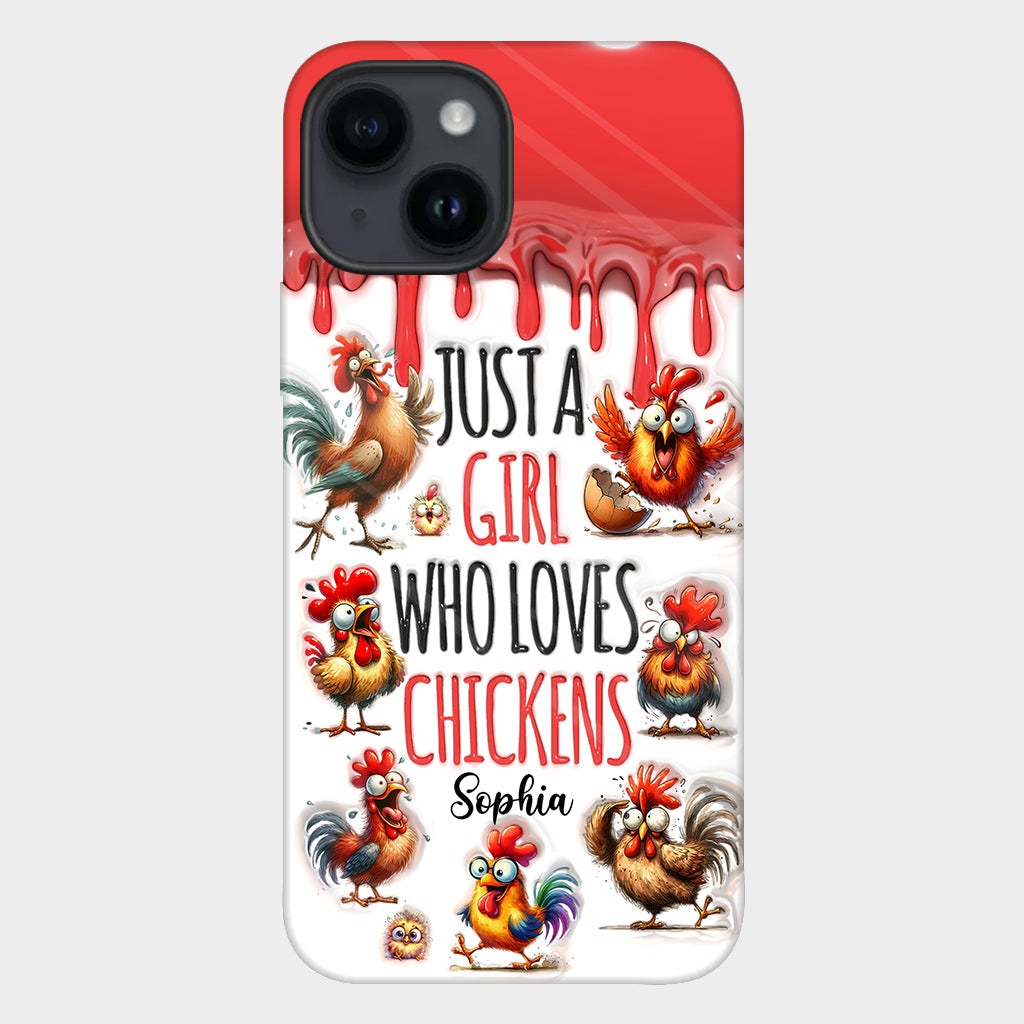 Just A Girl Who Loves Chicken - Personalized Chicken Full Print Phone Case