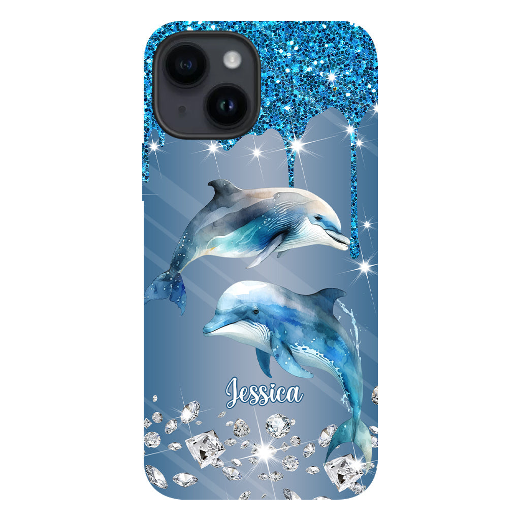 Magnifiques dauphins - Coque de téléphone personnalisée avec impression intégrale de dauphins