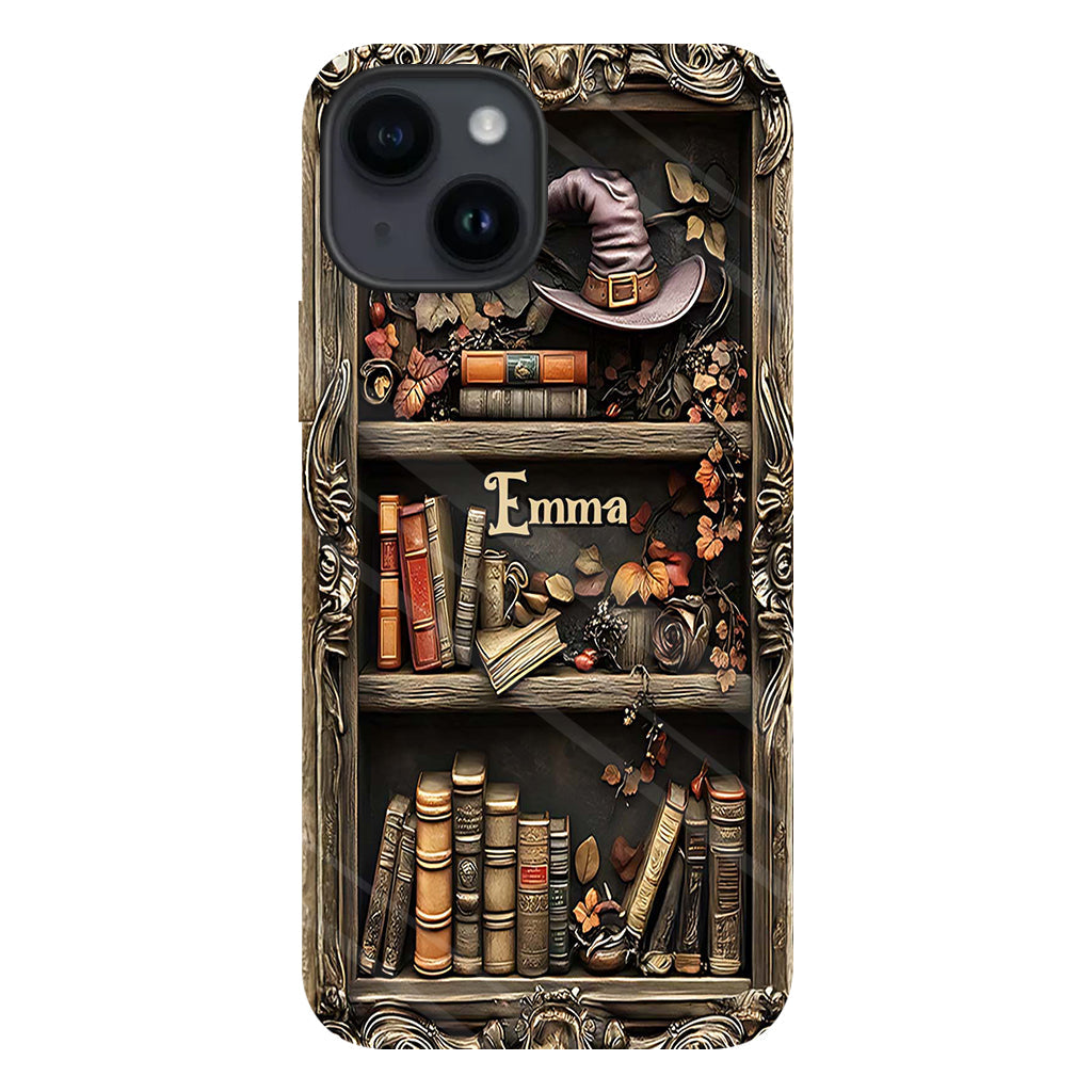 Hat And Books - Personalized Witch Full Print Phone Case