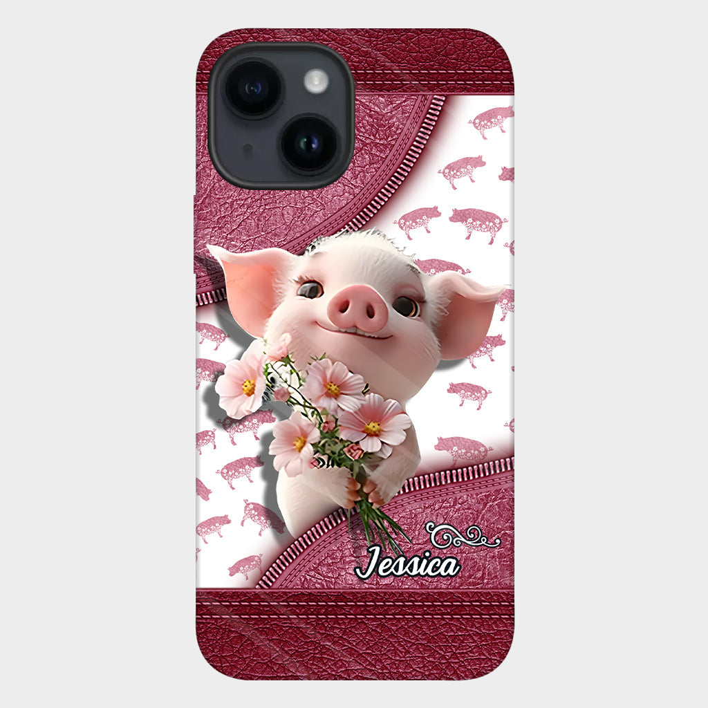 Coque de téléphone personnalisée « Amoureux des cochons » avec impression intégrale