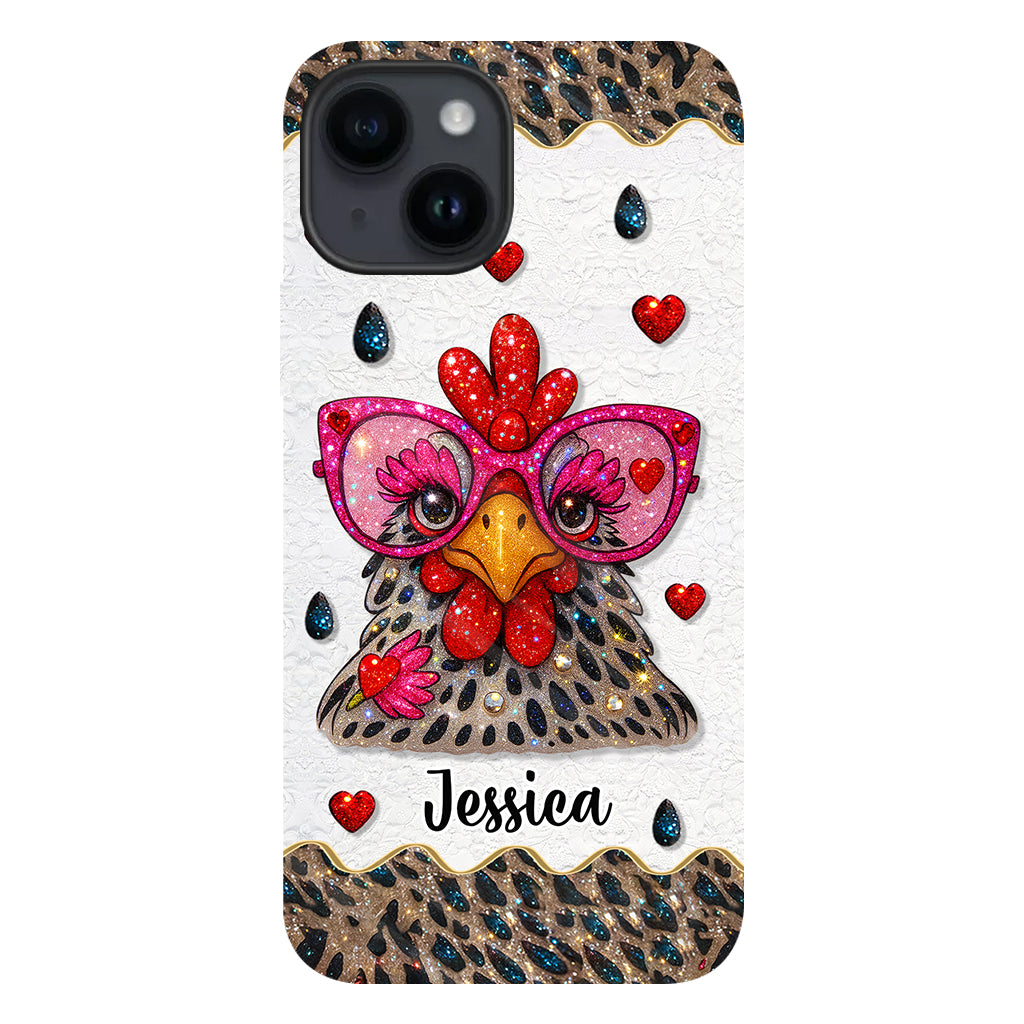 Coque de téléphone personnalisée Crazy Chicken Lady - Motif poulet intégral