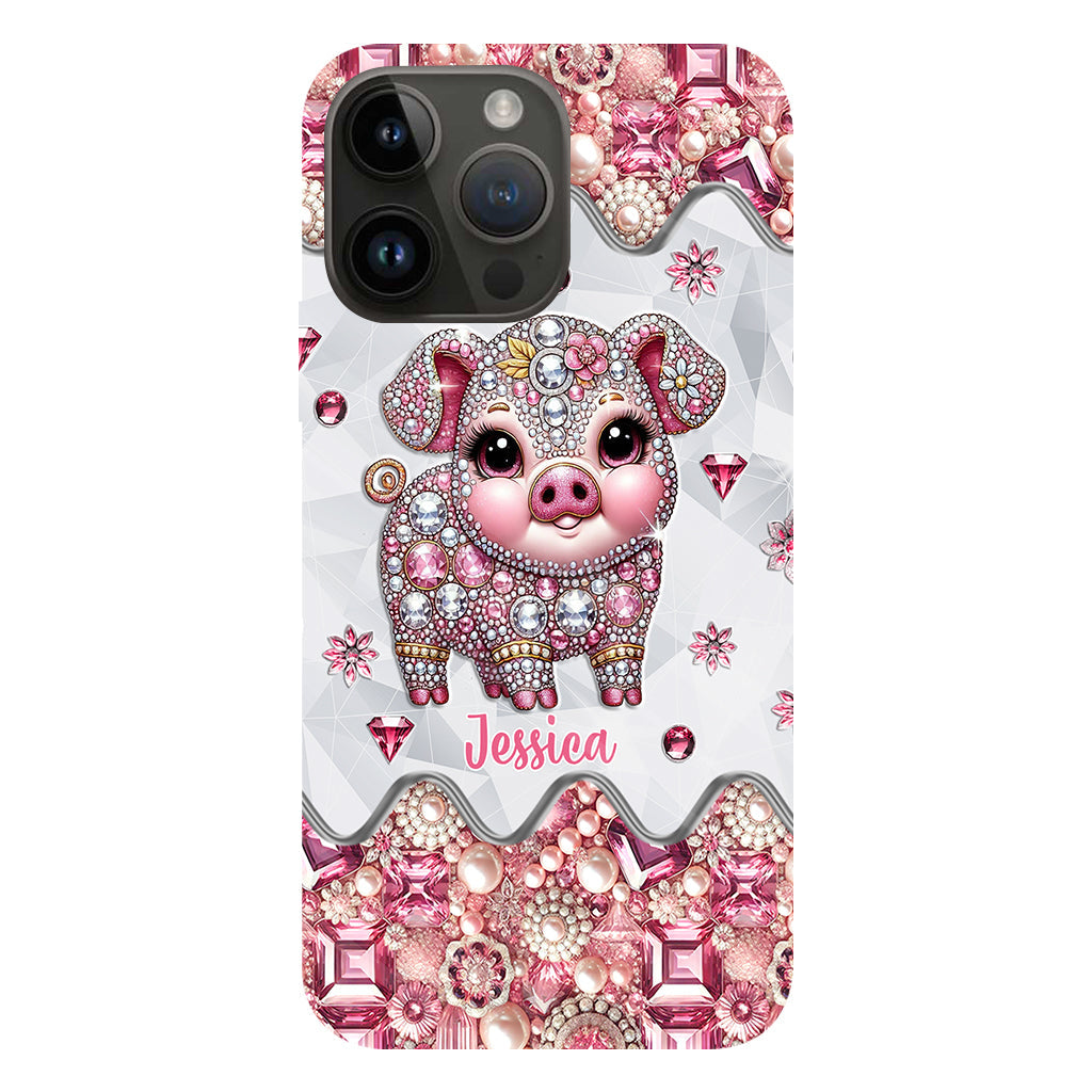 Coque de téléphone personnalisée pour amoureux des cochons - Mignon Cochon - Impression intégrale