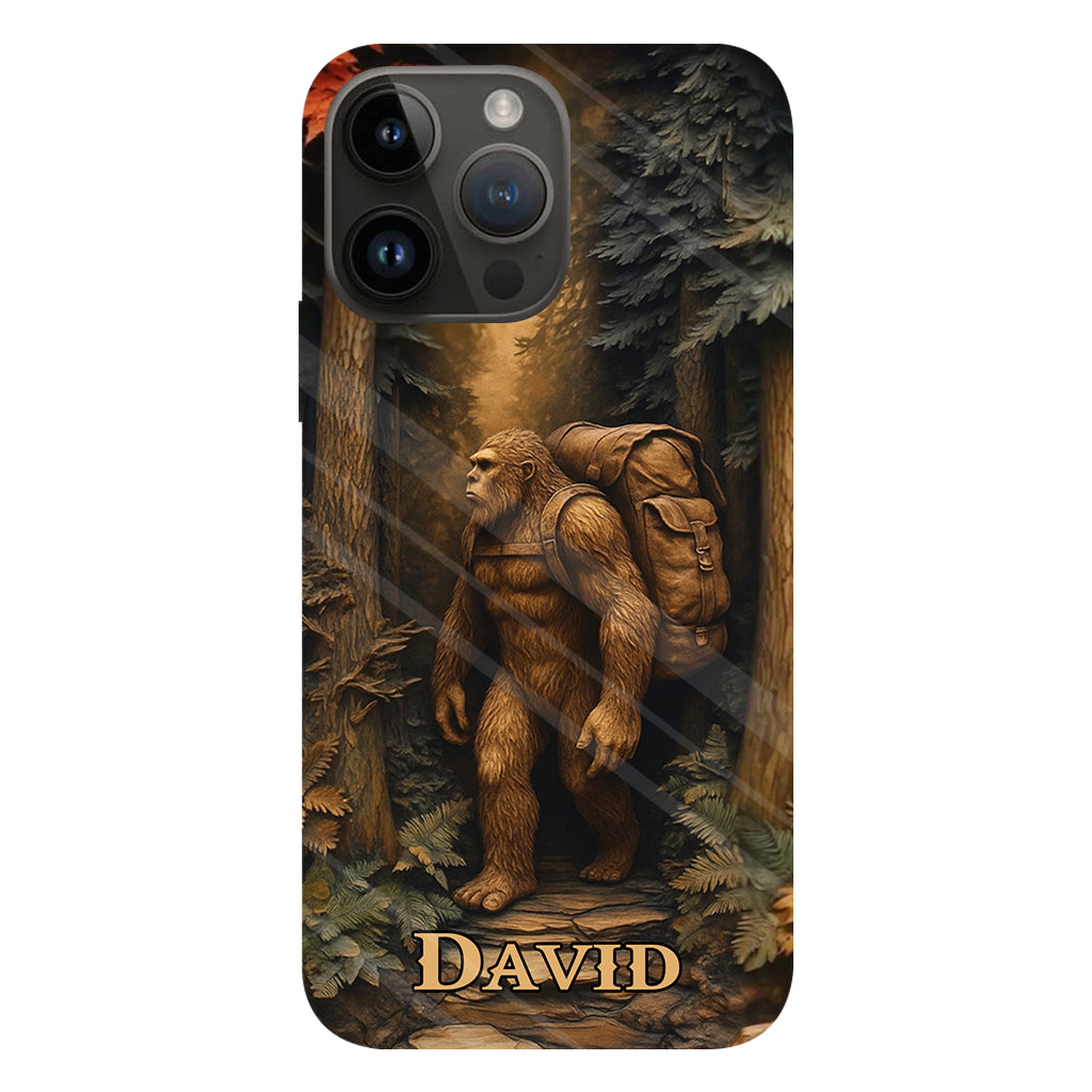 Sasquatch In Forest - Personalized Hiking Full Print Phone Case