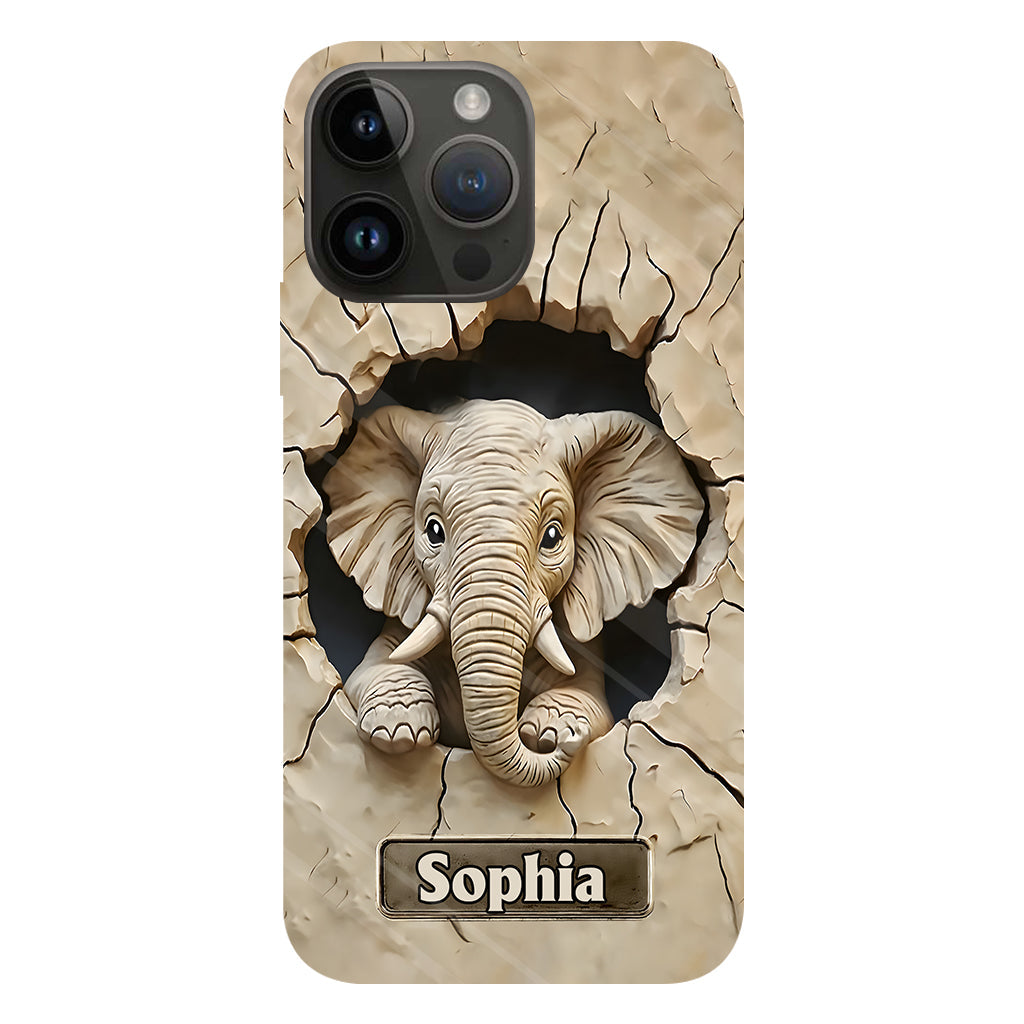 Love Elephant - Personalized Elephant Full Print Phone Case