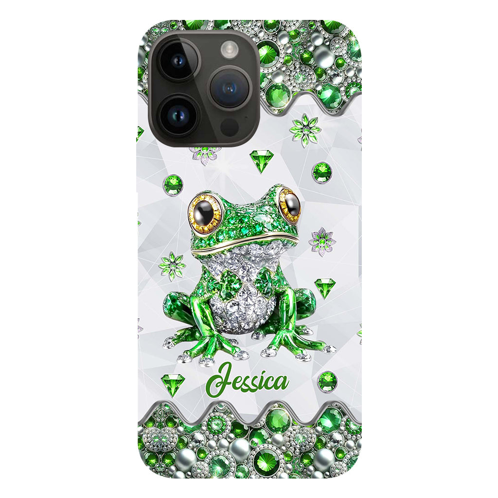 Une fille qui adore les grenouilles - Coque de téléphone personnalisée avec motif grenouille