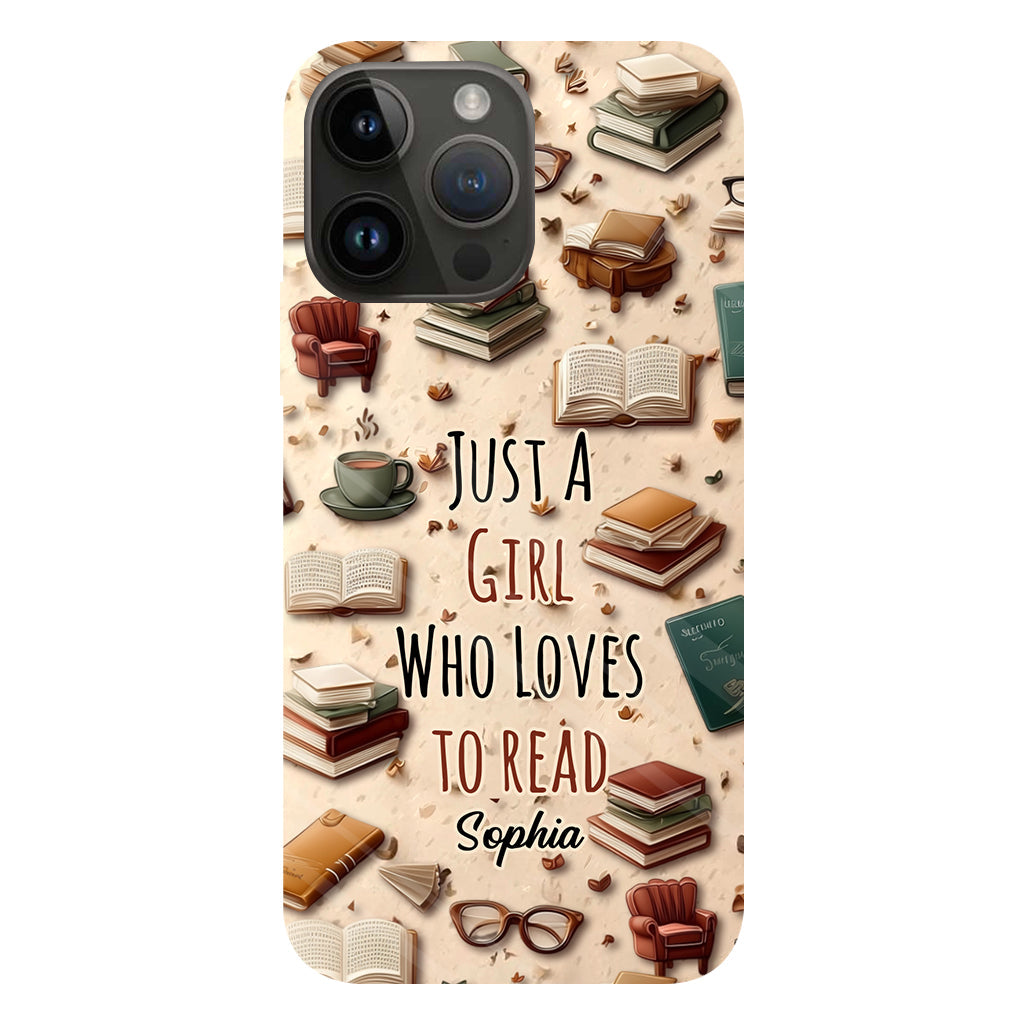 Just a Girl who Loves to Read - Personalized Book Full Print Phone Case