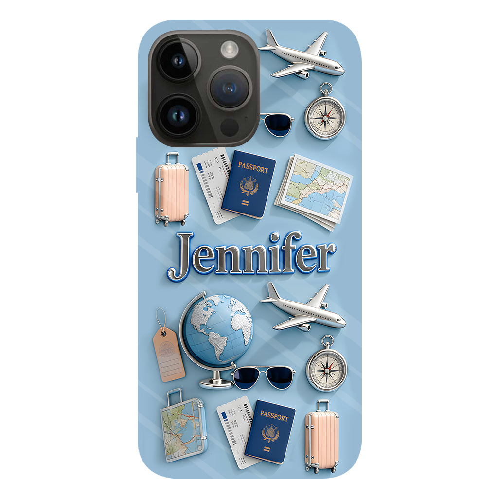 Just A Girl Who Loves Travelings - Personalized Travelling Full Print Phone Case