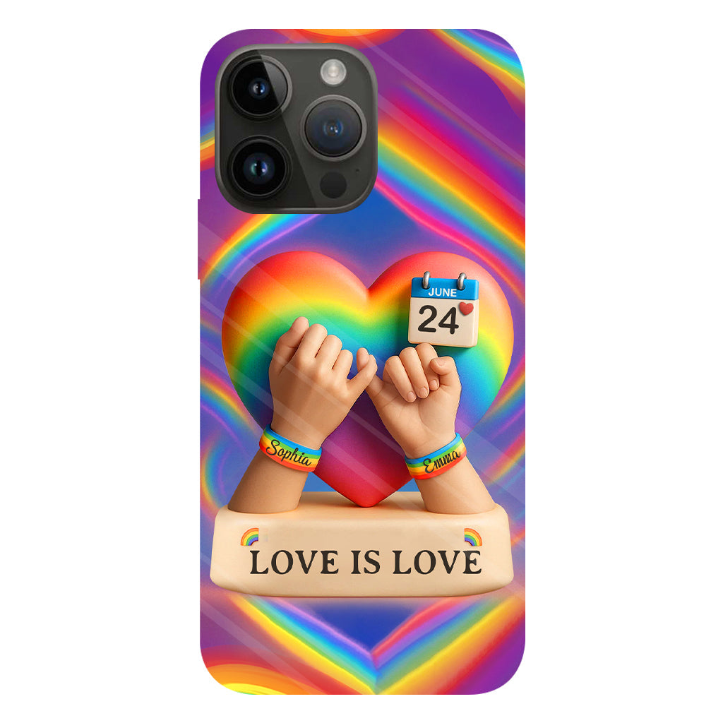 Love Is Love - Personalized LGBT Support Full Print Phone Case