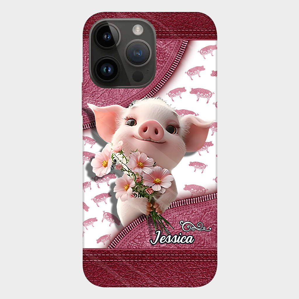 Coque de téléphone personnalisée « Amoureux des cochons » avec impression intégrale