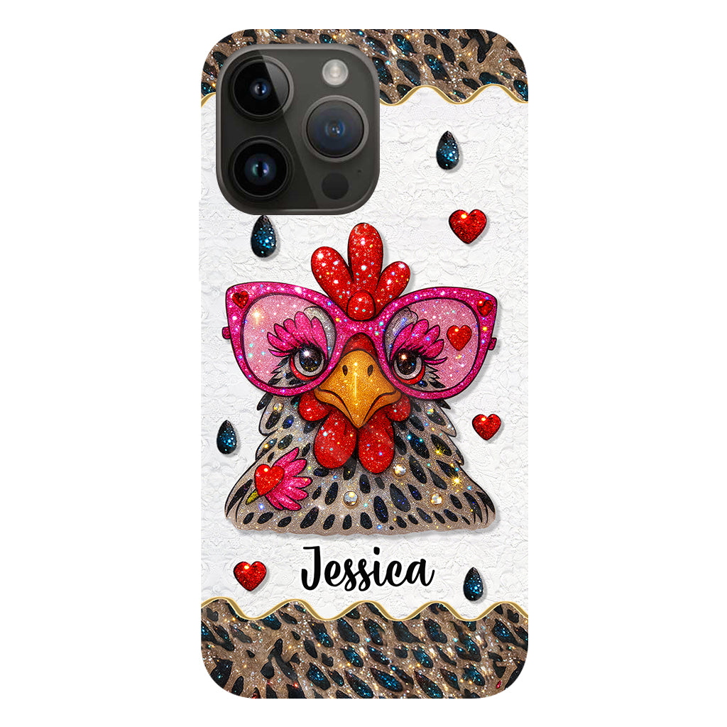Coque de téléphone personnalisée Crazy Chicken Lady - Motif poulet intégral
