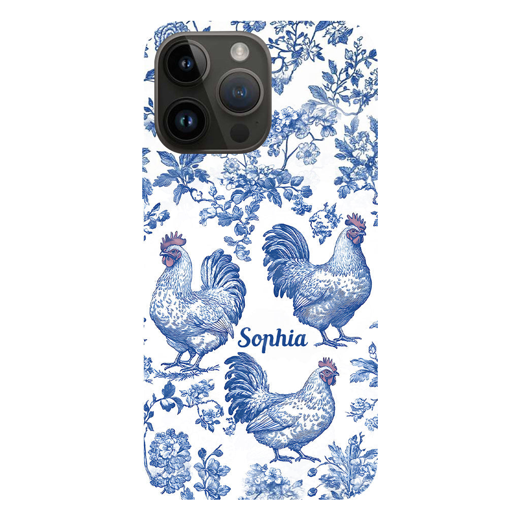 Chicken Toile de Jouy - Personalized Chicken Full Print Phone Case
