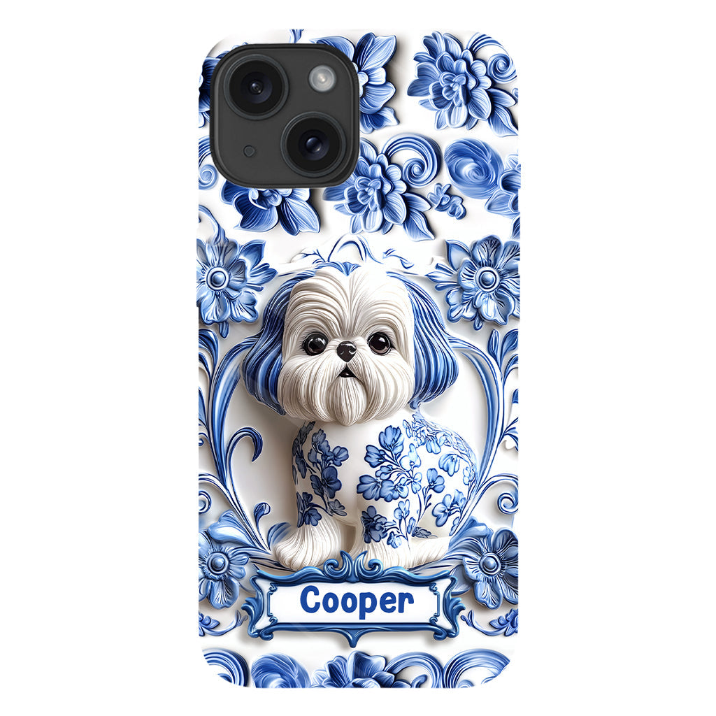Coque de téléphone personnalisée avec imprimé chien mignon