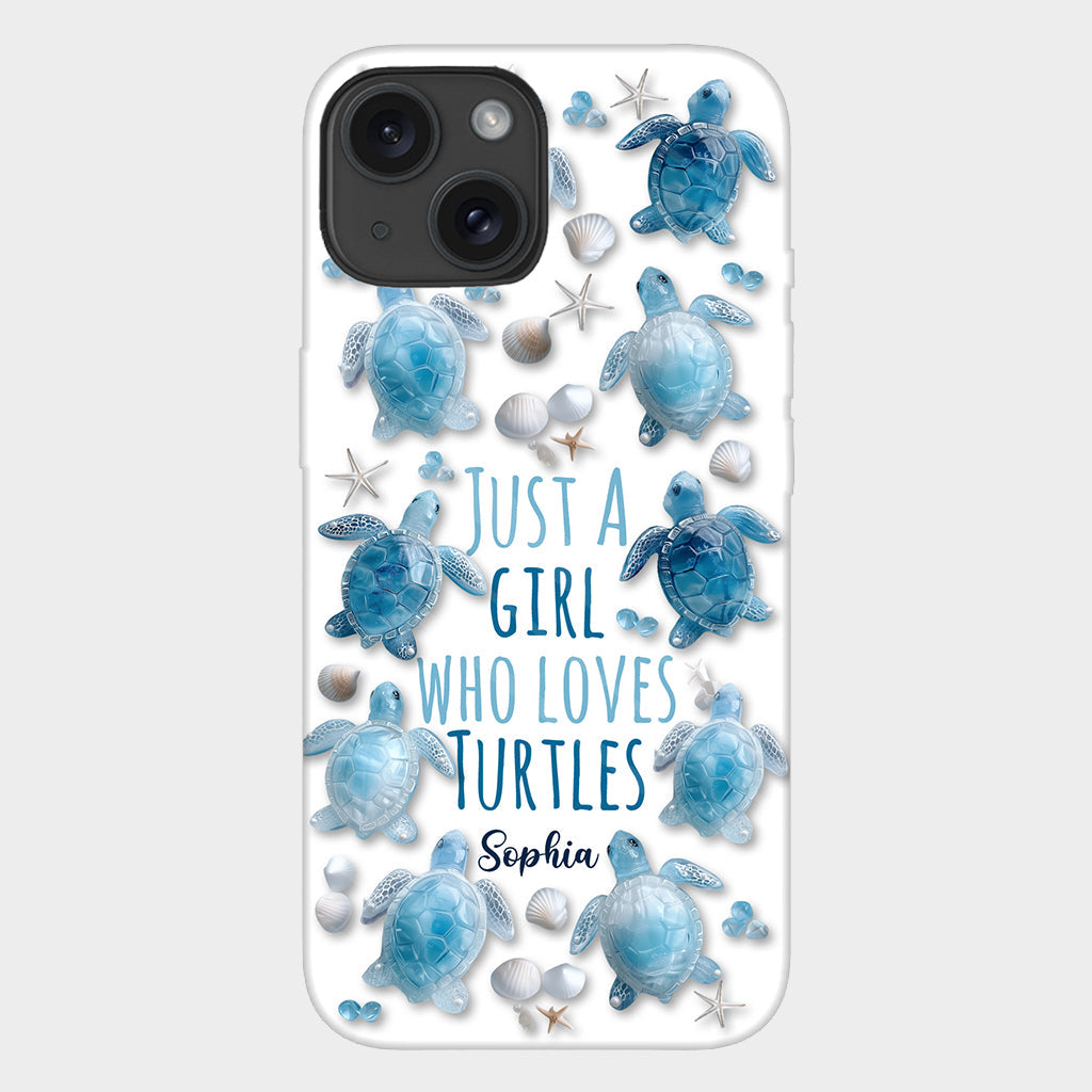 Just A Girl Who Loves Turtles - Personalized Turtle Full Print Phone Case