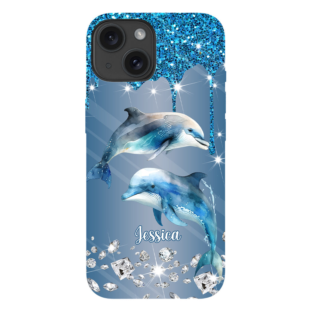Magnifiques dauphins - Coque de téléphone personnalisée avec impression intégrale de dauphins