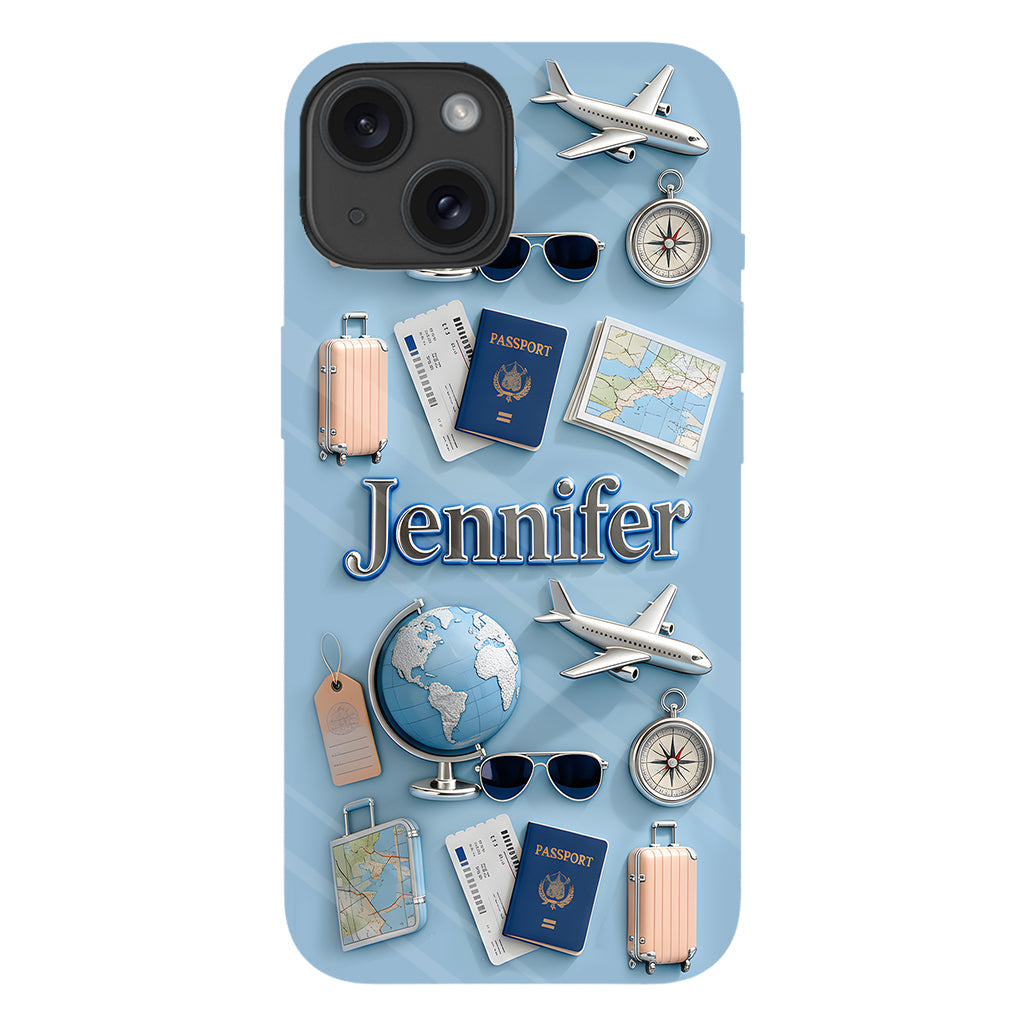 Just A Girl Who Loves Travelings - Personalized Travelling Full Print Phone Case