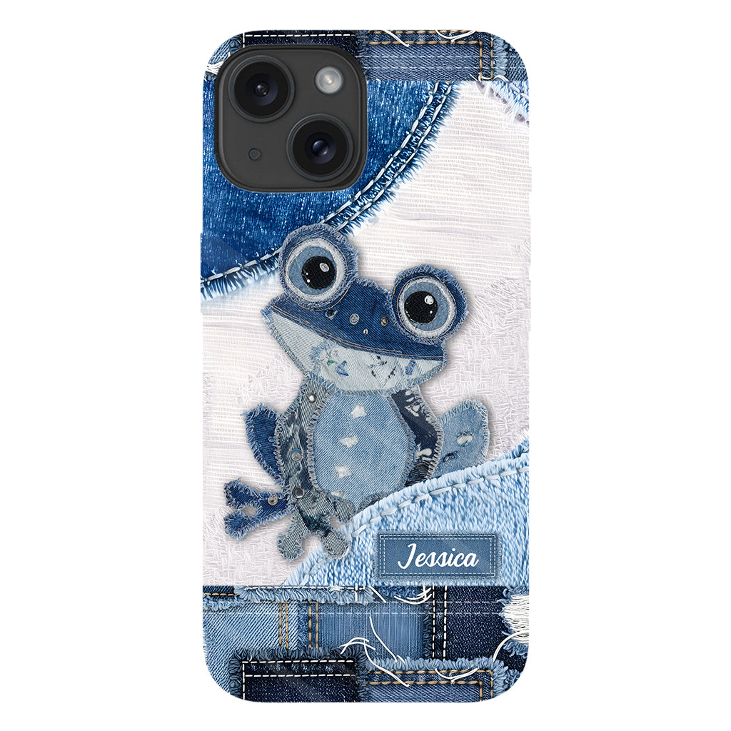 Coque de téléphone personnalisée Love Frog avec motif grenouille